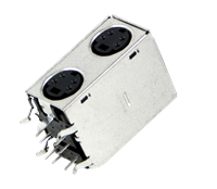 Mini DIN Dual Right Angle Receptacles, DMD Series